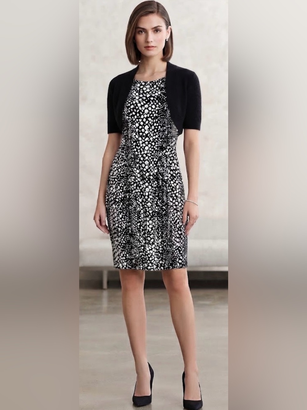 NWT - Modal Tart Collection Snakeskin Print Midi Dress - Picture 3 of 10